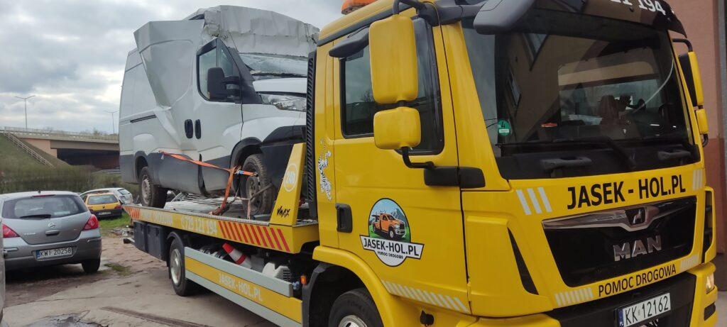 Holowanie aut dostawczych Kraków Wieliczka